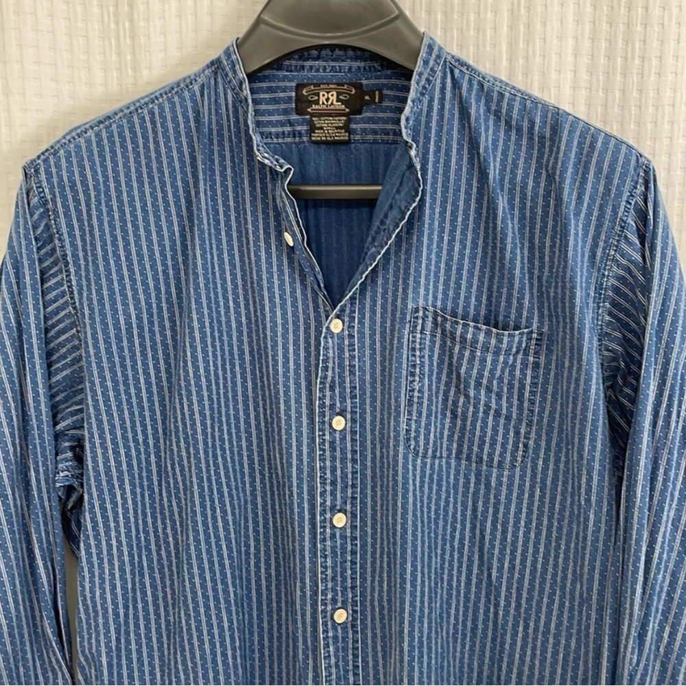 Ralph Lauren Double RL Mandarin Collar Button Down Shirt